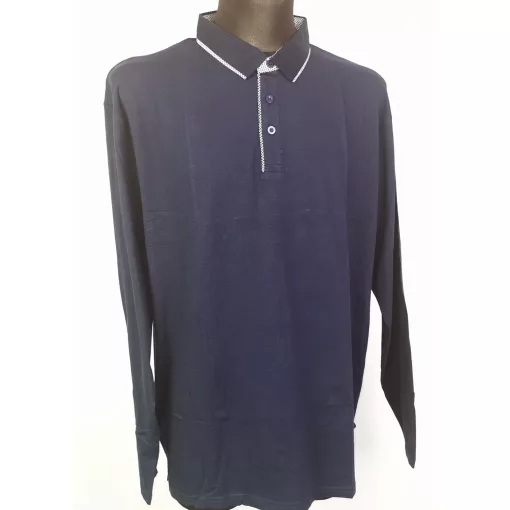Ingnyakú, hosszú ujjú, vékonyabb, pamutos anyagú, férfi  póló XL-5XL