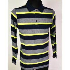   Kihajtós nyakú,  hosszú ujjú, vékonyabb, pamutos anyagú férfi felső S-2XL