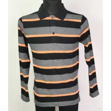 Kihajtós nyakú,  hosszú ujjú, vékonyabb, pamutos anyagú férfi felső S-2XL