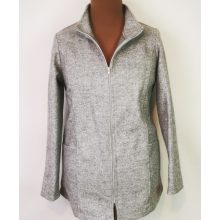 Álló nyakú, cipzáras, zsebes, átmeneti pulóver 42-52