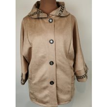 Szintetikus velúr anyagú, őszi-tavaszi kabát 3XL/5XL