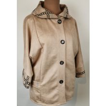Szintetikus velúr anyagú, őszi-tavaszi kabát 3XL/5XL