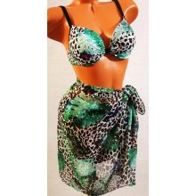 Vékony szivacsbetétes, kétrészes fürdőruha 44-50