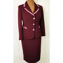 Gyönyörű, bordó színű, két részes alkalmi kosztüm 42-52