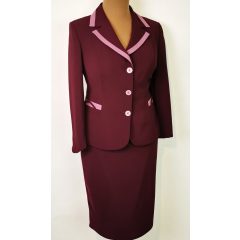   Gyönyörű, bordó színű, két részes alkalmi kosztüm 42-52