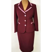 Gyönyörű, bordó színű, két részes alkalmi kosztüm 42-52