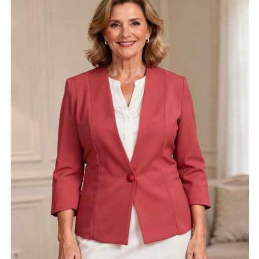 Csinos nyakú, egy díszgombos  blézer 42-52