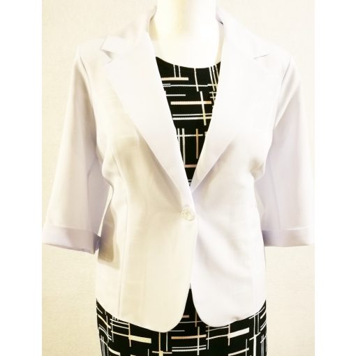 Fehér színű blézer M-4XL