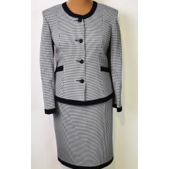   Gyönyörű, sötétkék-fehér színű, két részes alkalmi kosztüm 42-50