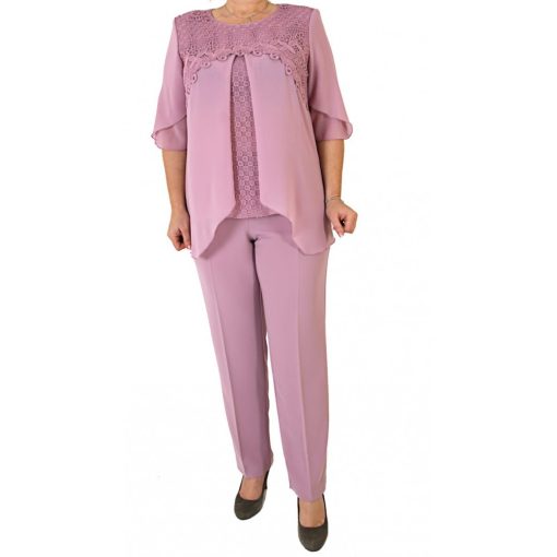 Kétrészes alkalmi kosztüm, nadrágja kétoldalt gumis 42-52