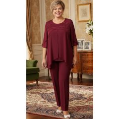   Kétrészes alkalmi kosztüm, nadrágja kétoldalt gumis 42-50