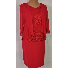 Kétrészes alkalmi kosztüm, felső része dupla muszlin anyagú 42-52