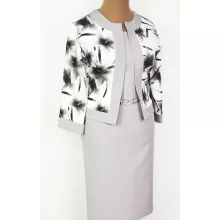 Elől virág mintás, díszcsatos ruha 44-56