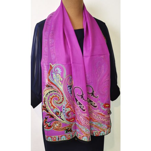 Nagy méretű, mintás,  selyemkendő, több színben