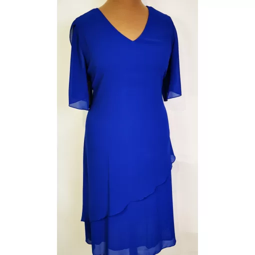 Királykék színű, alkami, muszlin ruha 44-54