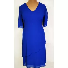 Királykék színű, alkami, muszlin ruha 44-54