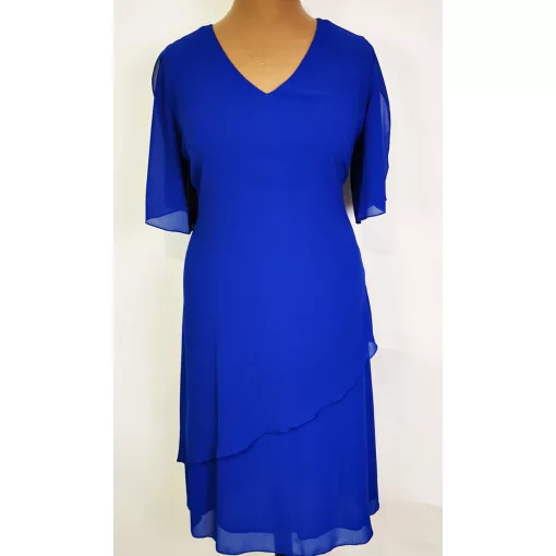 Királykék színű, alkami, muszlin ruha 44-54