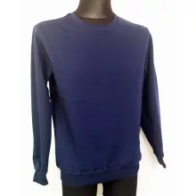 Kerek nyakú,  hosszú ujjú, sötétkék színű férfi pulóver S-2XL