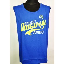 Kerek nyakú, ujjatlan feliratos, pamutos anyagú férfi felső  3XL-6XL