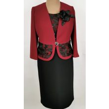 Gyönyörű, enyhén csillogó hímzéssel díszített, két részes alkalmi kosztüm 42-56