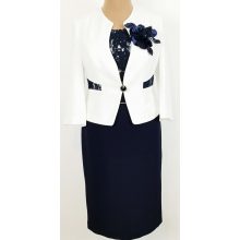 Gyönyörű, sötétkék-fehér színű kosztüm 42-56