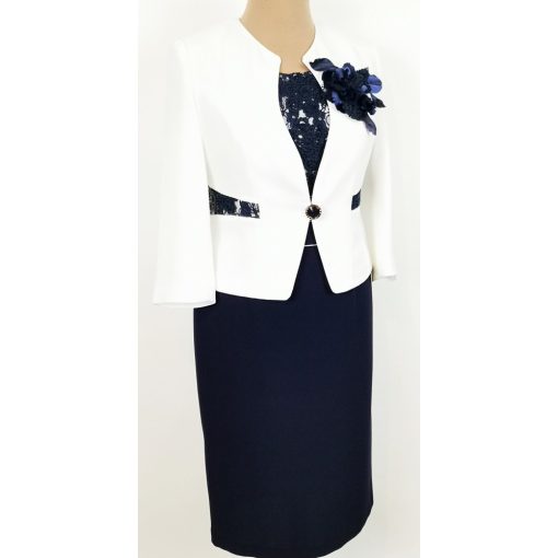 Gyönyörű, sötétkék-fehér színű kosztüm 42-56