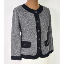 Fekete-világosszürke színű blézer 44-54