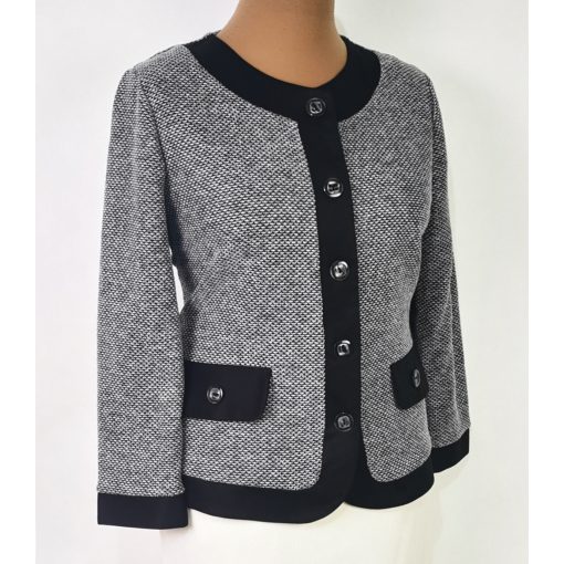 Fekete-világosszürke színű blézer 44-54