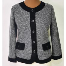 Fekete-világosszürke színű blézer 44-54