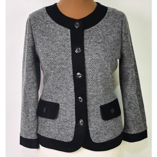 Fekete-világosszürke színű blézer 44-54