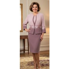   Gyönyörű, mályva színű, két részes alkalmi kosztüm 42-56