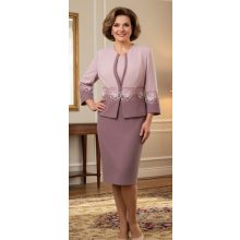 Gyönyörű, mályva színű, két részes alkalmi kosztüm 42-56