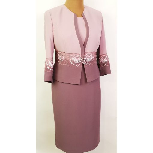 Gyönyörű, mályva színű, két részes alkalmi kosztüm 42-56