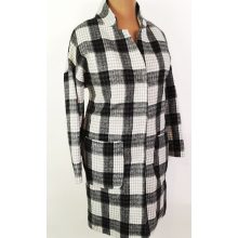 Álló nyakú, patentos záródású, zsebes, vatelin béléses, átmenet kabát 42-50