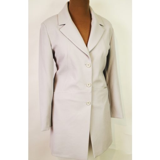 Ezüstszürke színű, átmeneti, alkalmi, szövet kabát 44-52