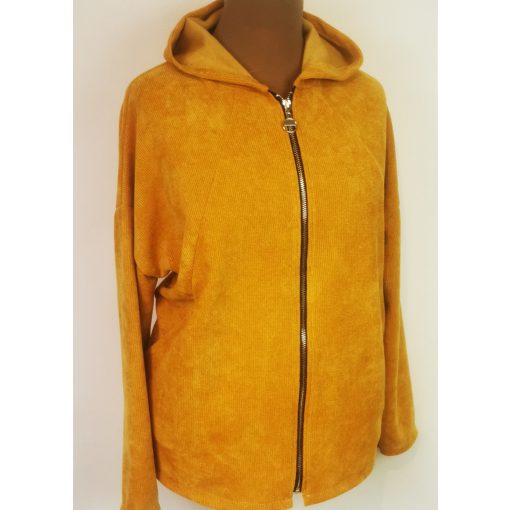 Cipzáras, kapucnis, zsebes,  felső  XL/3XL