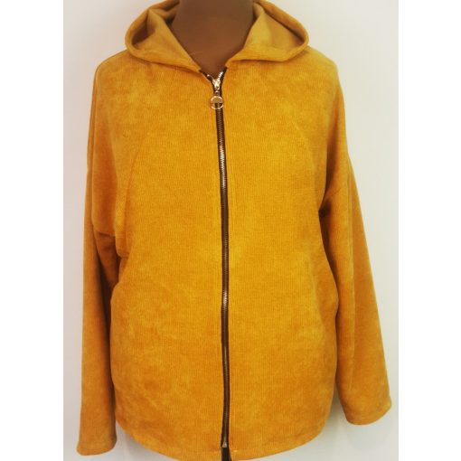 Cipzáras, kapucnis, zsebes,  felső  XL/3XL