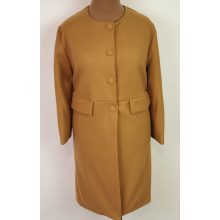 Kerek nyakú, patentos záródású, szövet anyagú átmenti kabát, ajándék sállal XL-2XL