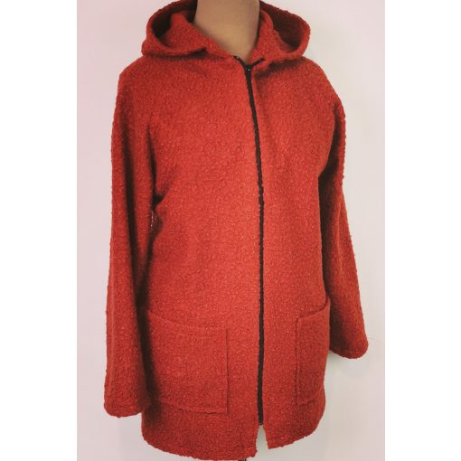 Zsebes, elől cipzáras, kapucnis, átmeneti polár dzseki L-5XL
