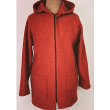 Zsebes, elől cipzáras, kapucnis, átmeneti polár dzseki L-5XL