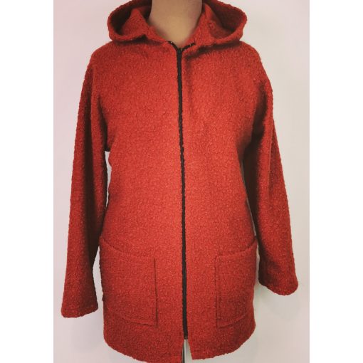 Zsebes, elől cipzáras, kapucnis, átmeneti polár dzseki L-5XL