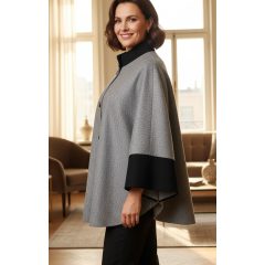   Selyembéléses, bézs alapszínű, cipzárral variálható, átmeneti, alkalmi szövet kabát 4XL/5XL-5XL/6XL