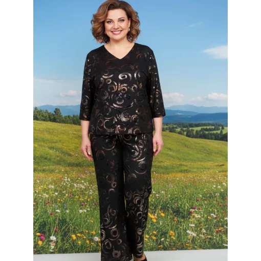 Gyönyörű,  két részes alkalmi nadrág kosztüm M/L-3XL/4XL