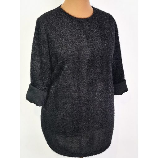 Anyagában mintás, pulóver, ajándék sállal XL/2XL