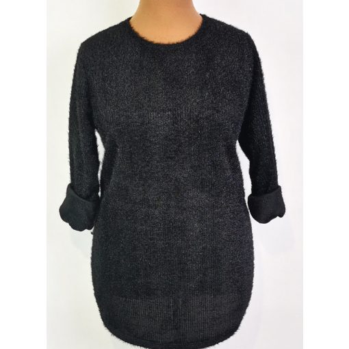 Anyagában mintás, pulóver, ajándék sállal XL/2XL