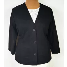 "V" nyakú, 3 gombos, zsebes, 3/4 ujjú, bársonyos tapintású alkalmi blézet XL-4XL