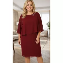 Bordó színű, két részes alakmi ruha 46-60