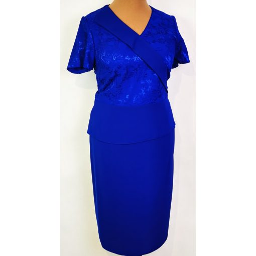 Királykék színű, három részes alkalmi kosztüm 42-52