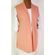 Két részes,  fehér színű felső, ujjatlan nyitott selymes anyagú mellénnyel XL/2XL