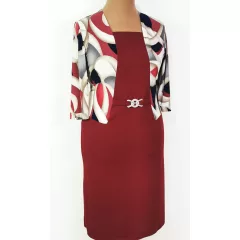 Deréknál díszcsatos ruha 46-52